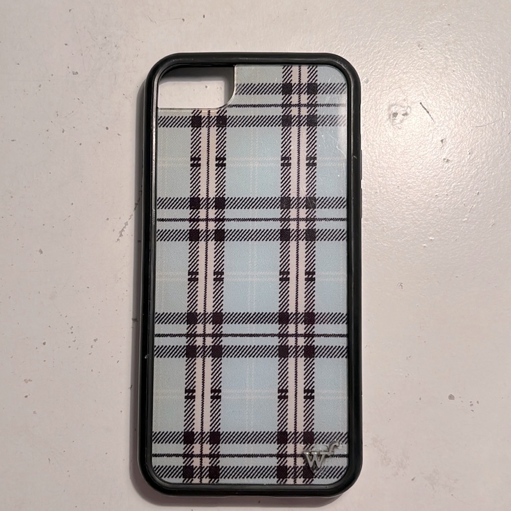 Wildflower iPhone 6/7/8 blue plaid case